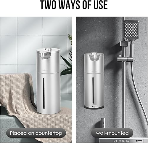 Miniatura 4 de Aunmaon Dispensador automático de jabón sin contacto, volumen ajustable mejorado para dispensador de jabón de manos con batería líquida gruesa y