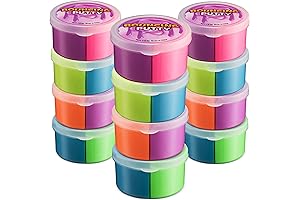 Bulk Pack of 12 Neon Bouncing Putty - Fluffy DIY Slime Ball...