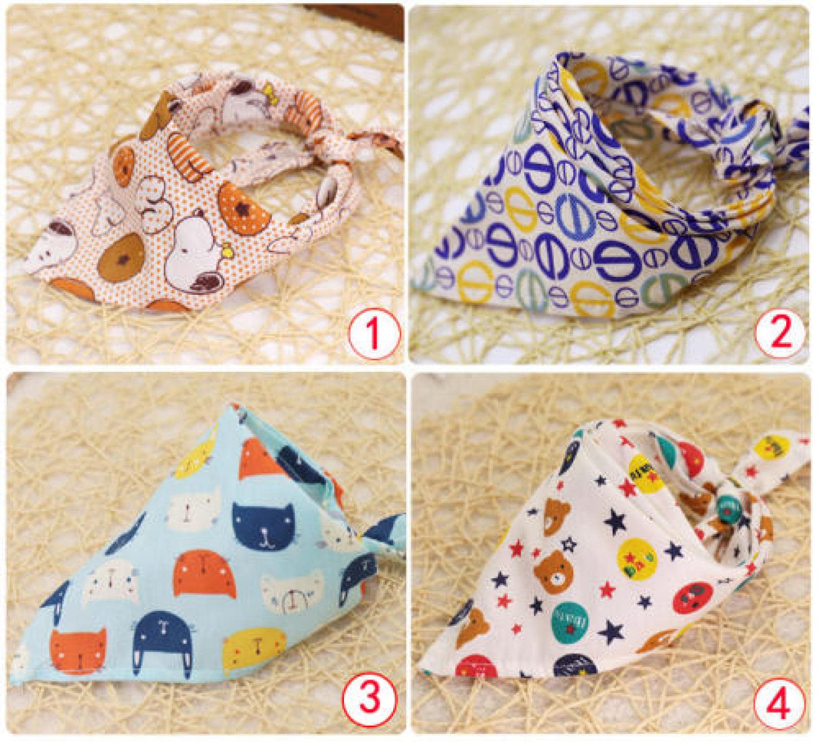 Bandany dla psów pies bandana zwierzę ślina ręcznik śliniaki szalik dla zwierząt bawełniana regulowana chusta dla szczeniaka akcesoria dla psów 50 szt