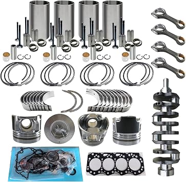 4JJ1 Overhaul Rebuild Kit + Crankshaft + 4 PCS Connecting Rod For Isuzu 4JJ1 4JJ1T 4JJ1X Engine NPR NQR NHR NKR ELF Truck Pickup Piston Height 78.4mmRing2.0H1.53.0mm 8-98192-926-0