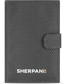 Sherpani Vienna, RFID Blocking Passport, Credit Card Holder Granite | Passport Cover Wallet, Travel Document Organizer, Small Essentials Pouch, Accessories Slim Cover for Women, Travel Gift