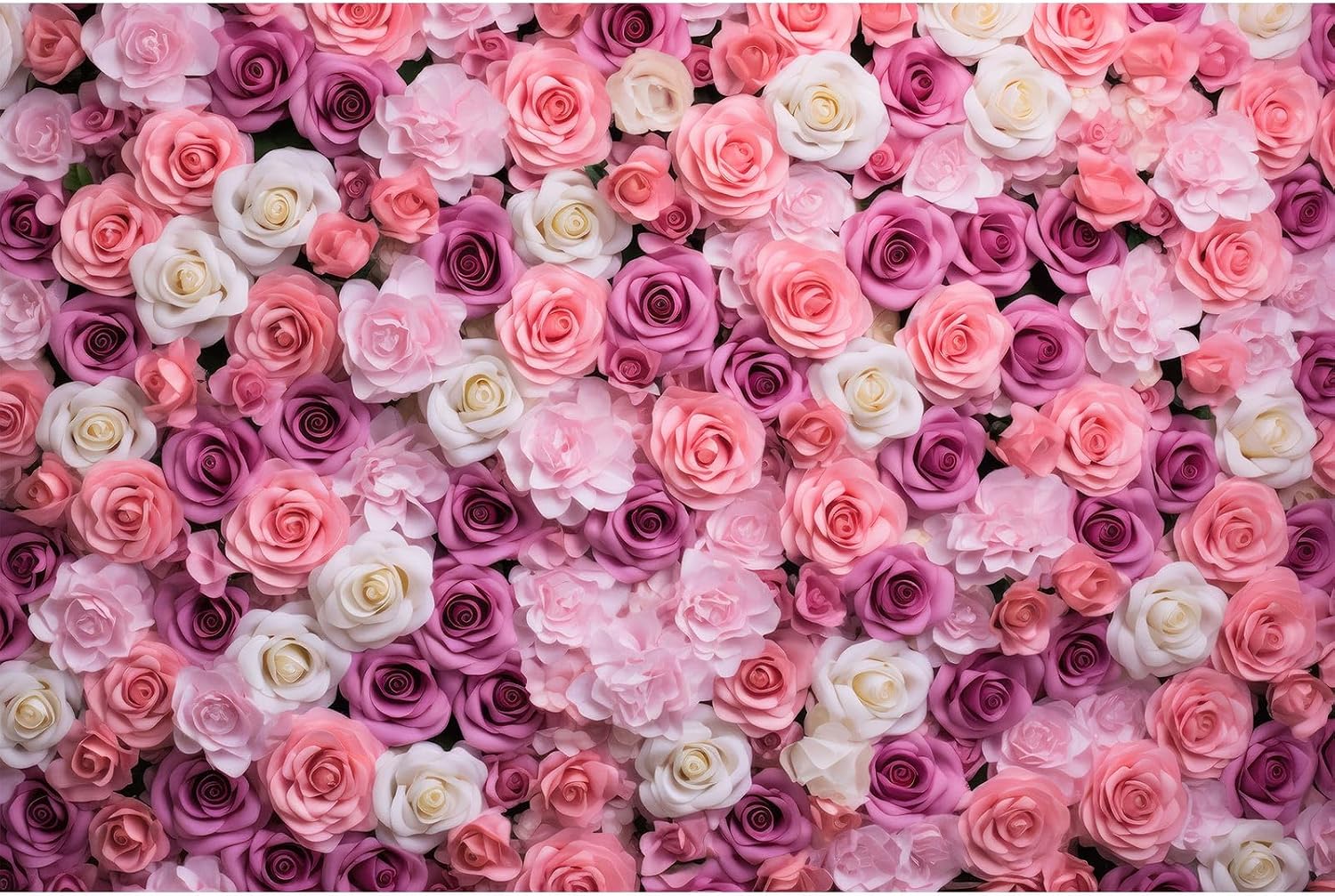 Amazon.com : 7x5ft Pink Red Roses Backdrop Flowers Floral Wall ...
