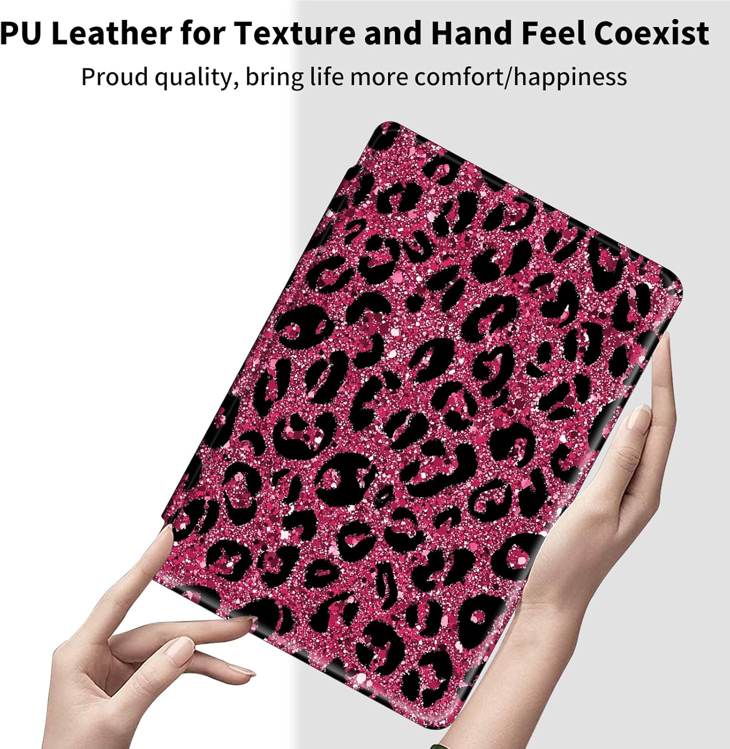 Case for iPad Pro 12.9 Inch 6th/5th/4th Gen (2022/2021/2020),360 Degree Rotating Protective Stand Cover with Auto Wake/Sleep for iPad Pro 12.9,Pink Glitter Cheetah Prit