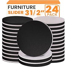 Furniture Sliders 24 PCS 3 1/2 Felt Furniture Sliders Furniture Pads for Hardwood Floors Felt Furniture Slider for Heavy-Duty Furniture Reusable Moving Pads Floor Protectors for Furniture