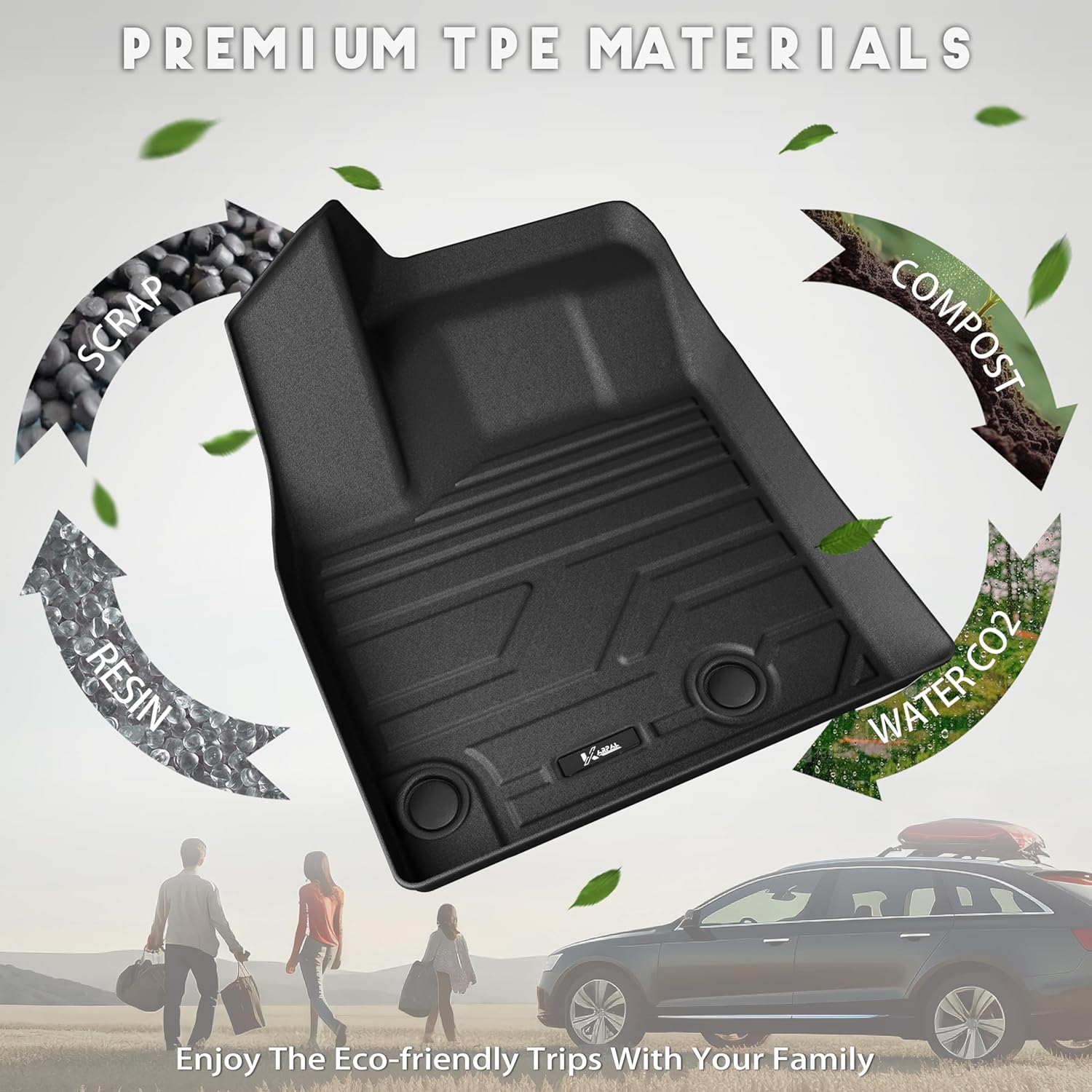 KARPAL Floor Mats for Nissan Rogue 2021-2025 2026 (Not for Sport), TPE Rubber All Weather Protection Floor Liners Nissan Rogue Accessories Car Mats, Front & 2nd Row & Cargo Liner