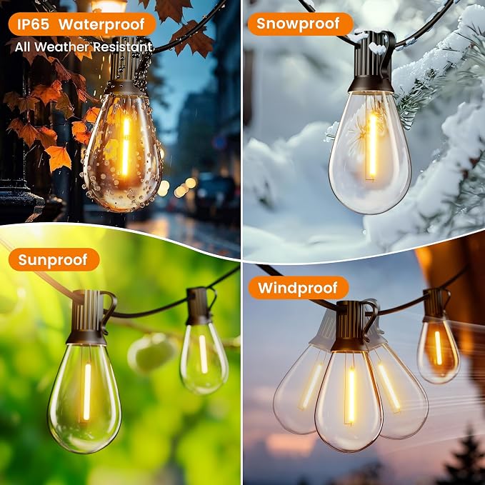 Luces S11 para exterior de 150 pies con 92 bombillas LED miniatura 2