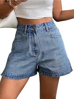 GRECIILOOKS Women Denim Shorts | High Waist Casual Summer Shorts for Women | Above Knee Bottomwear with Pockets | Regular ... Price In India