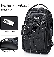Vista 5 de DUSLANG Mochila de hombro para senderismo, bolsa cruzada para hombres, bolsas de pecho con puerto de cargador USB para campamento casual, ciclismo