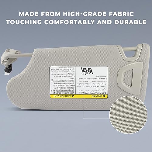 Miniatura 3 de SCITOO Conjunto de visera solar del lado del pasajero derecho con techo corredizo para Nissan Altima 96401-3TA2A, 96400-3TA2A