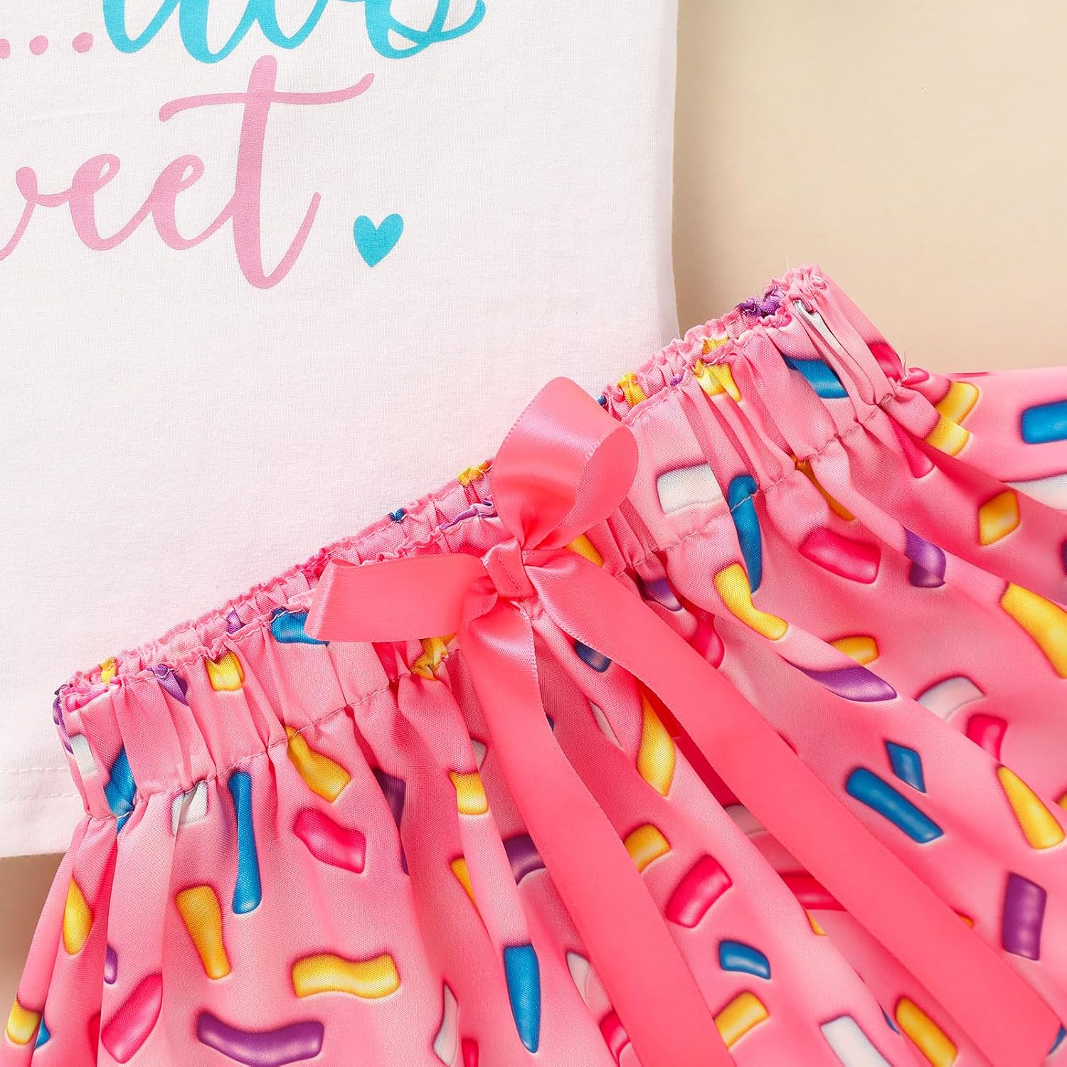 Toddler Baby Girl 2nd Birthday Outfits Two Year Old Skirts Set Two Sweet Clothes for Birthday Photoshoot