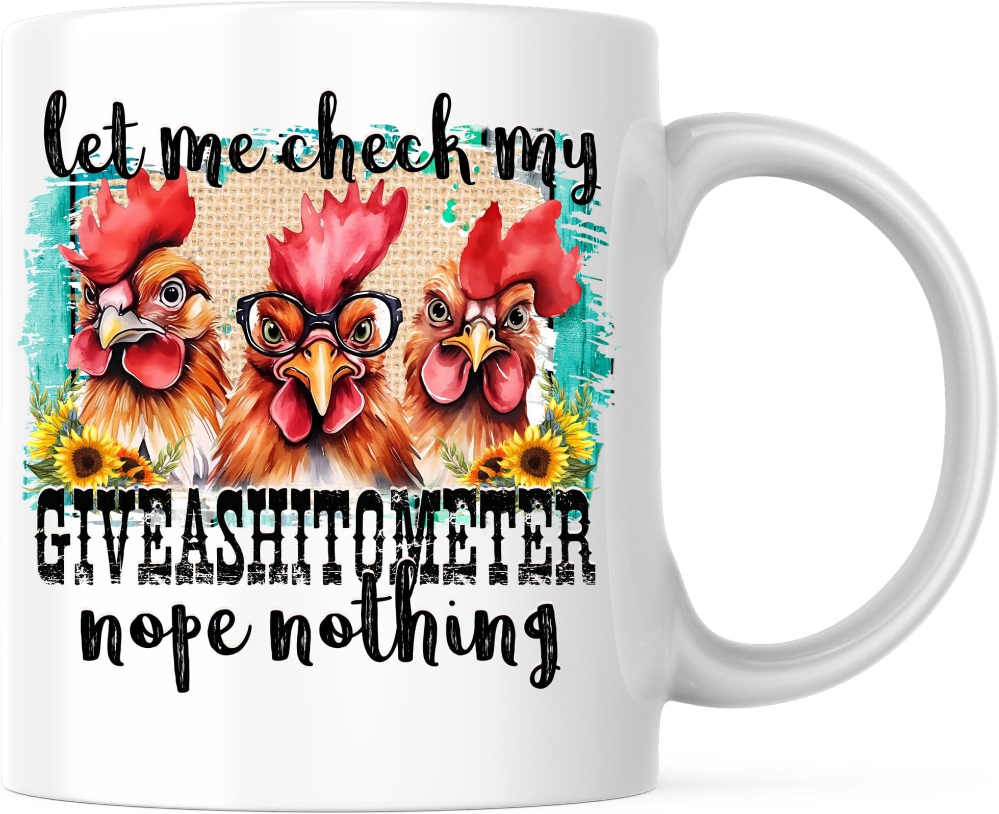 Bliss Monkey Co.Let Me Check my Giveashitometer - 11 Ounce Coffee Mug - White Interior and Handle - Premium Quality Ceramic - BMCM00261