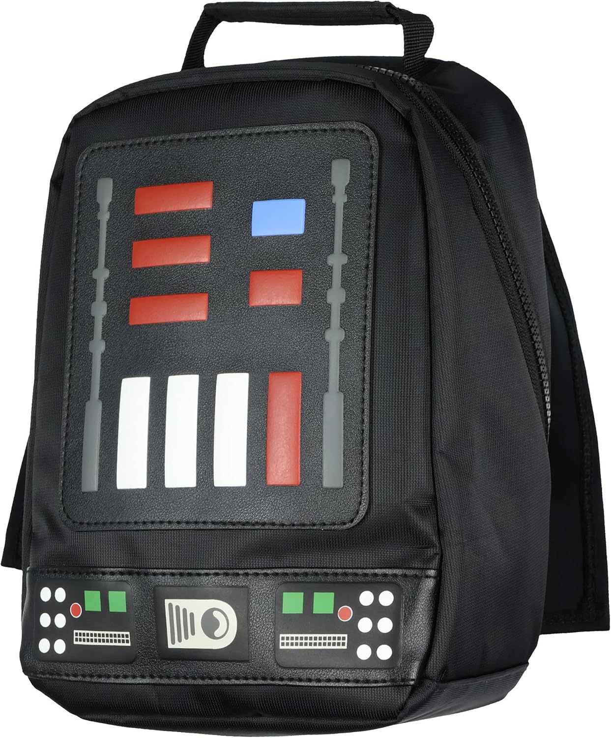 Bioworld Star Wars Darth Vader Lunch Box Tote Chest Plate with Cape Easy Carry Insulated Food Container Bag 10"