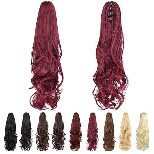 Miniatura 379 de Brown ponytail extension,16" claw clip hair extensions ponytail short curly hair ponytail Extension Natural Looking Synthetic Hairpiece for Women