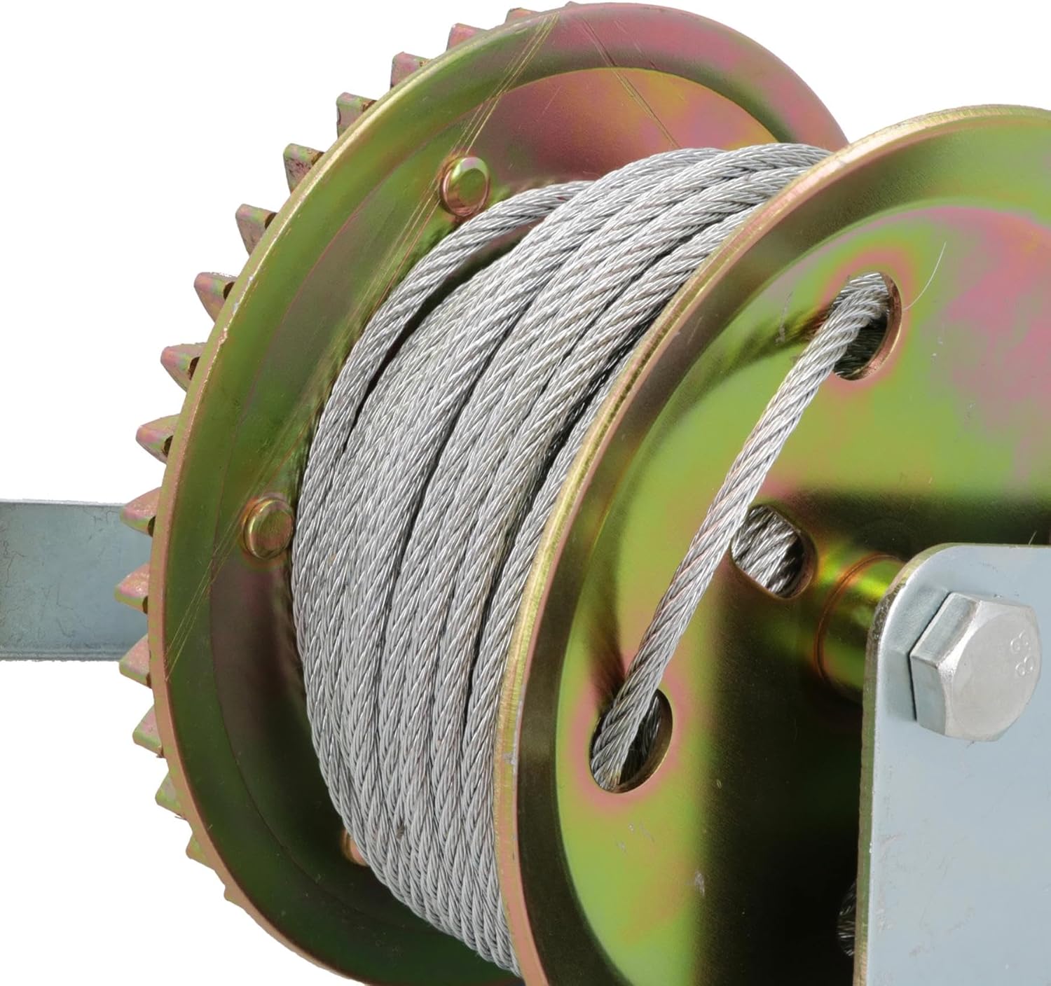 Heavy Duty Trailer Hand Winch Boats Cars Steel Cable 20 Metres 540kg Capacity