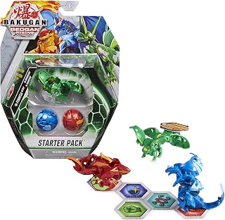 Bakugan Starter Pack 3-Pack, Fenneca Ultra, Geogan Rising Collectible Action Figures, Kids Toys for Boys