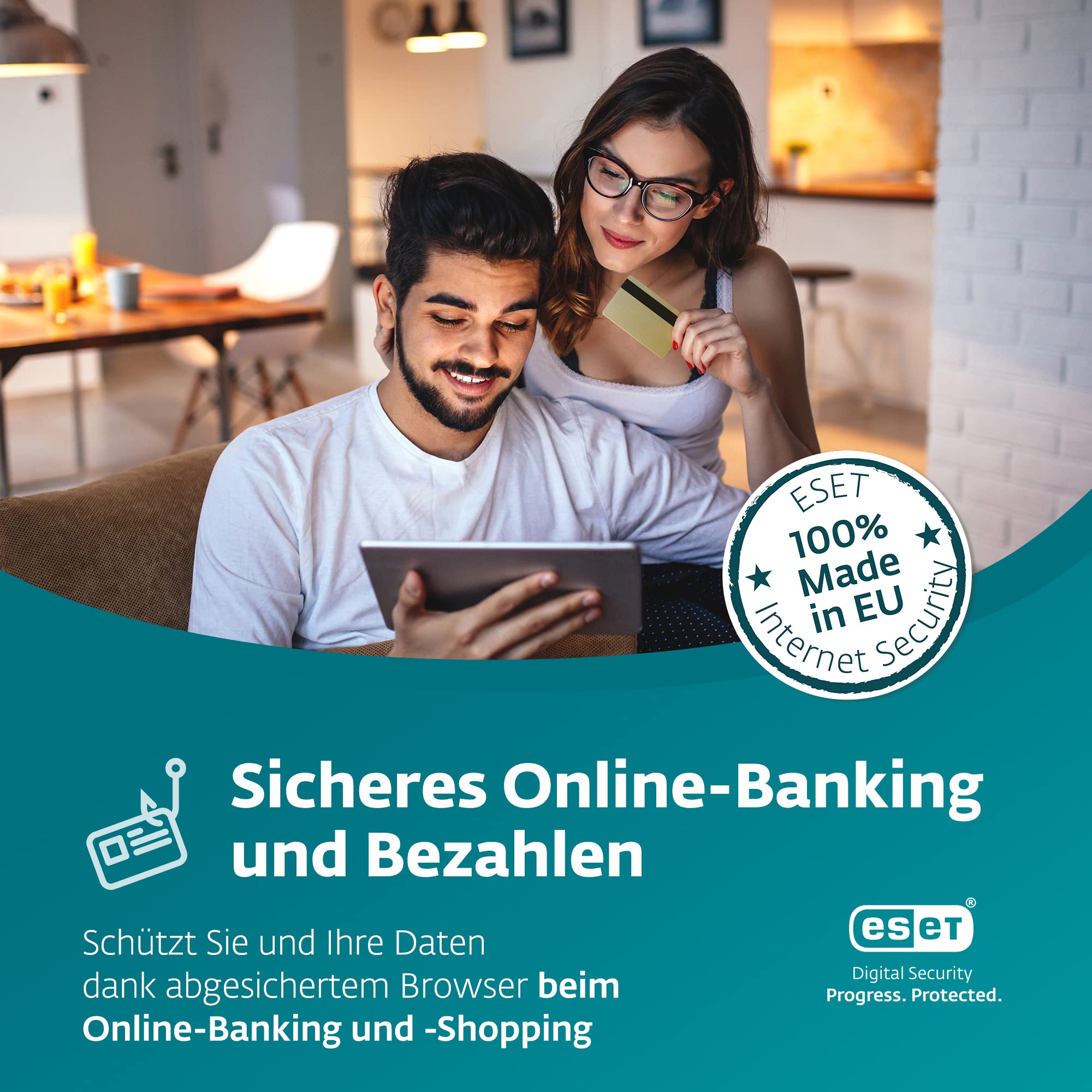 ESET Internet Security 2020 | 1 Gerät | 1 Jahr | Windows (10, 8, 7 und Vista), macOS, Linux und Android | Aktivierungscode in Standardverpackung