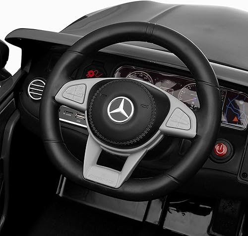 Miniatura 3 de Mercedes Benz AMG S63 - Auto eléctrico de 12 V para niños con control remoto de 2.4 G, MP3, luces LED, sistema de suspensión, color negro