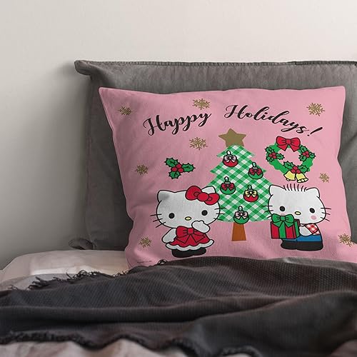 Miniatura 3 de Northwest Almohada Hello Kitty, 18 x 18 pulgadas, muérdago