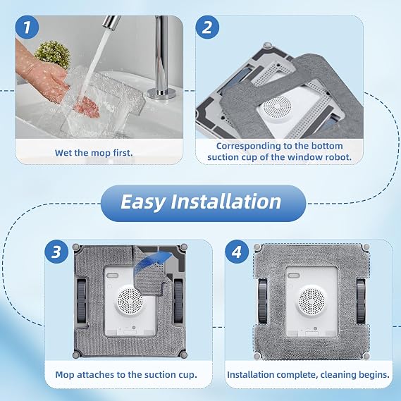 16 Pack Mopping Pads for ECOVACS Winbot W2 PRO Omni / W1 PRO Cleaning Robot