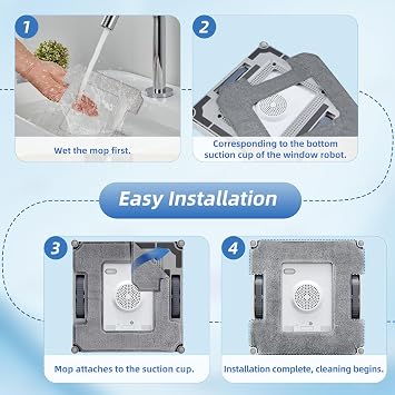 16 Pack Mopping Pads for ECOVACS Winbot W2 PRO Omni / W1 PRO Cleaning Robot