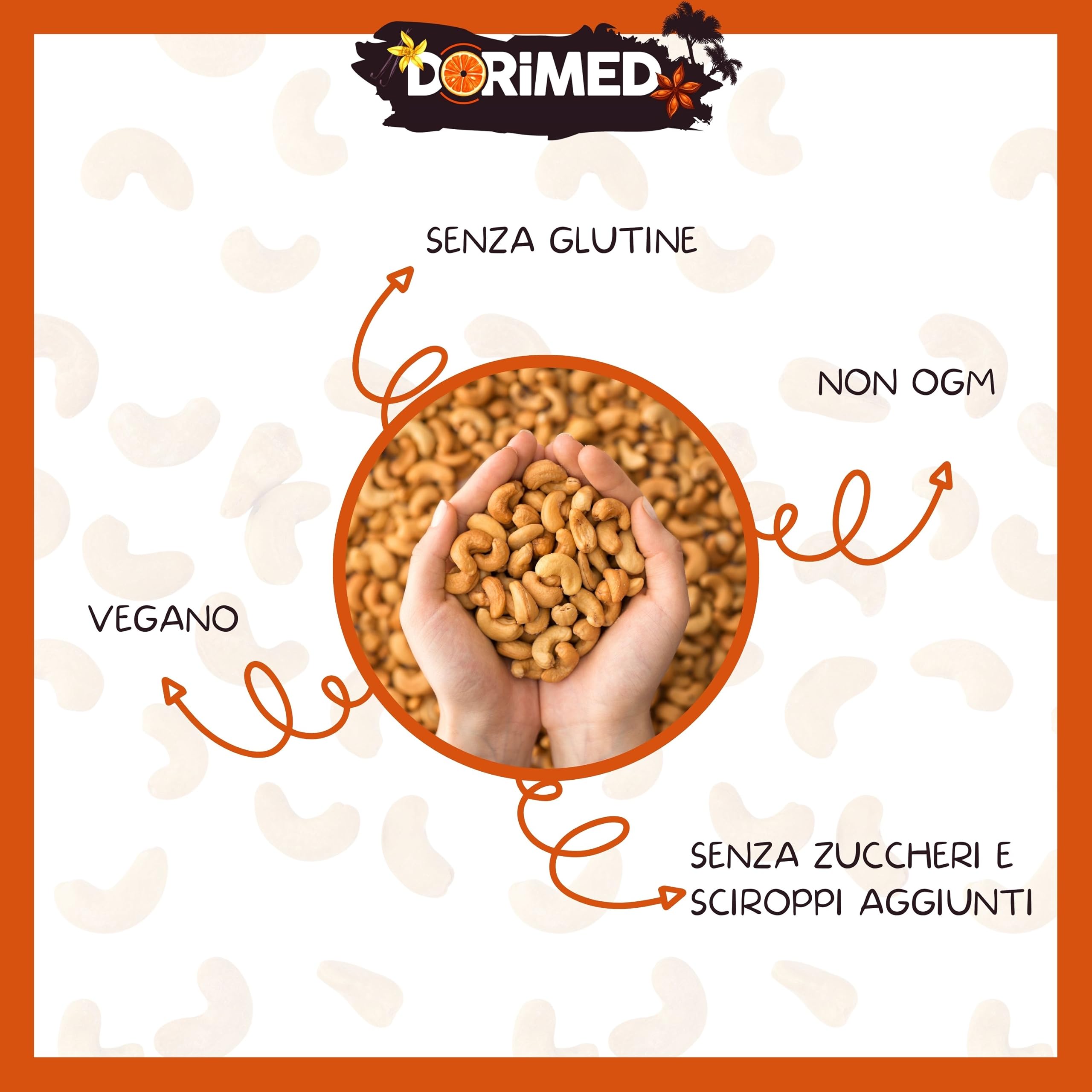 Anacardi 1 Kg I Anacardi Al Naturale Tostati Non Salati I Anacardi Sgusciati 1 Kg I Frutta Secca Di Prima Scelta, Croccante, Senza Sale, Tostate, Sgusciate E Pelate I Sacchetto Richiudibile I Dorimed