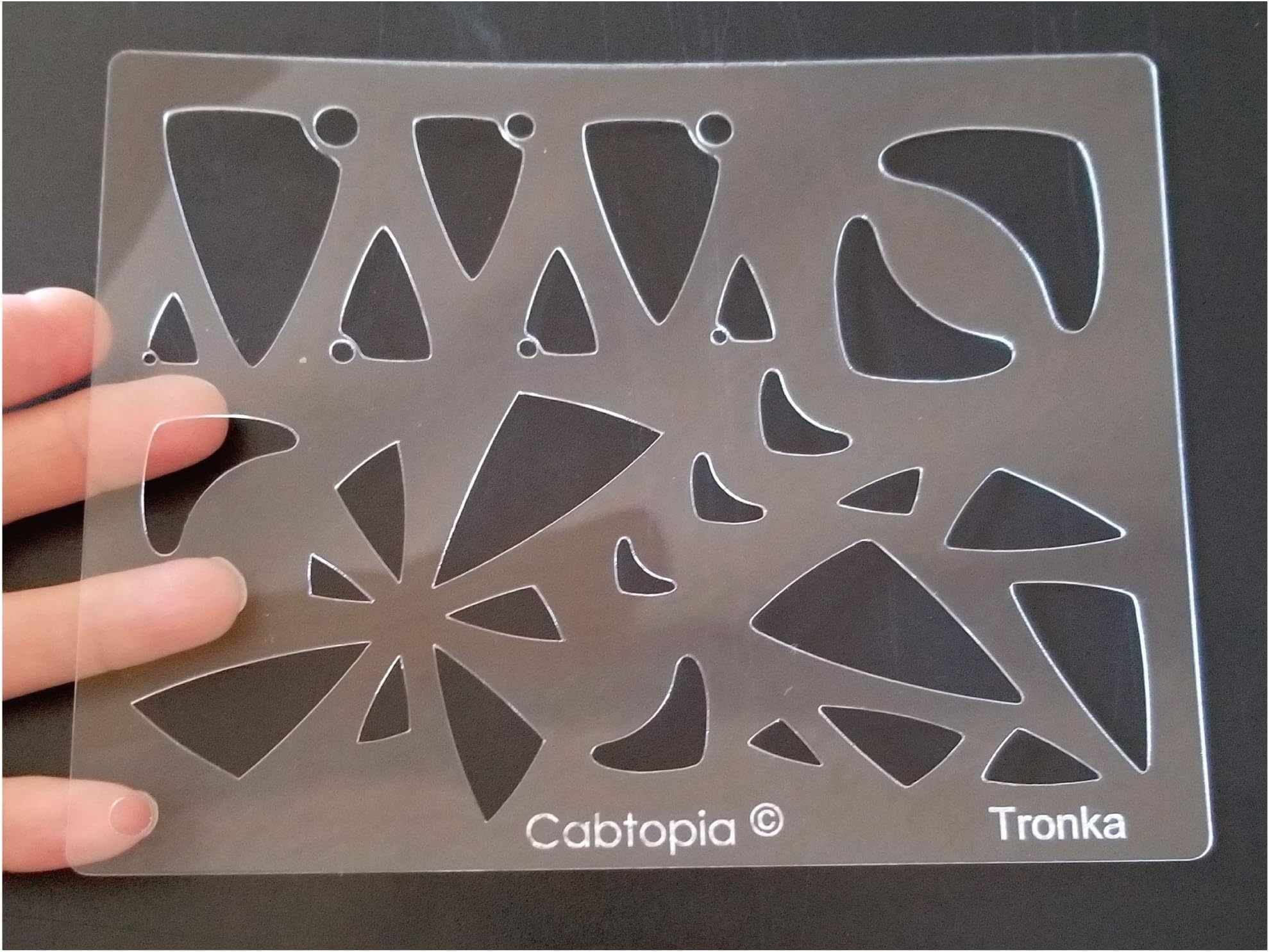 Cabtopia - Lapidary Jewelry Design Template Stencil"Tronka"