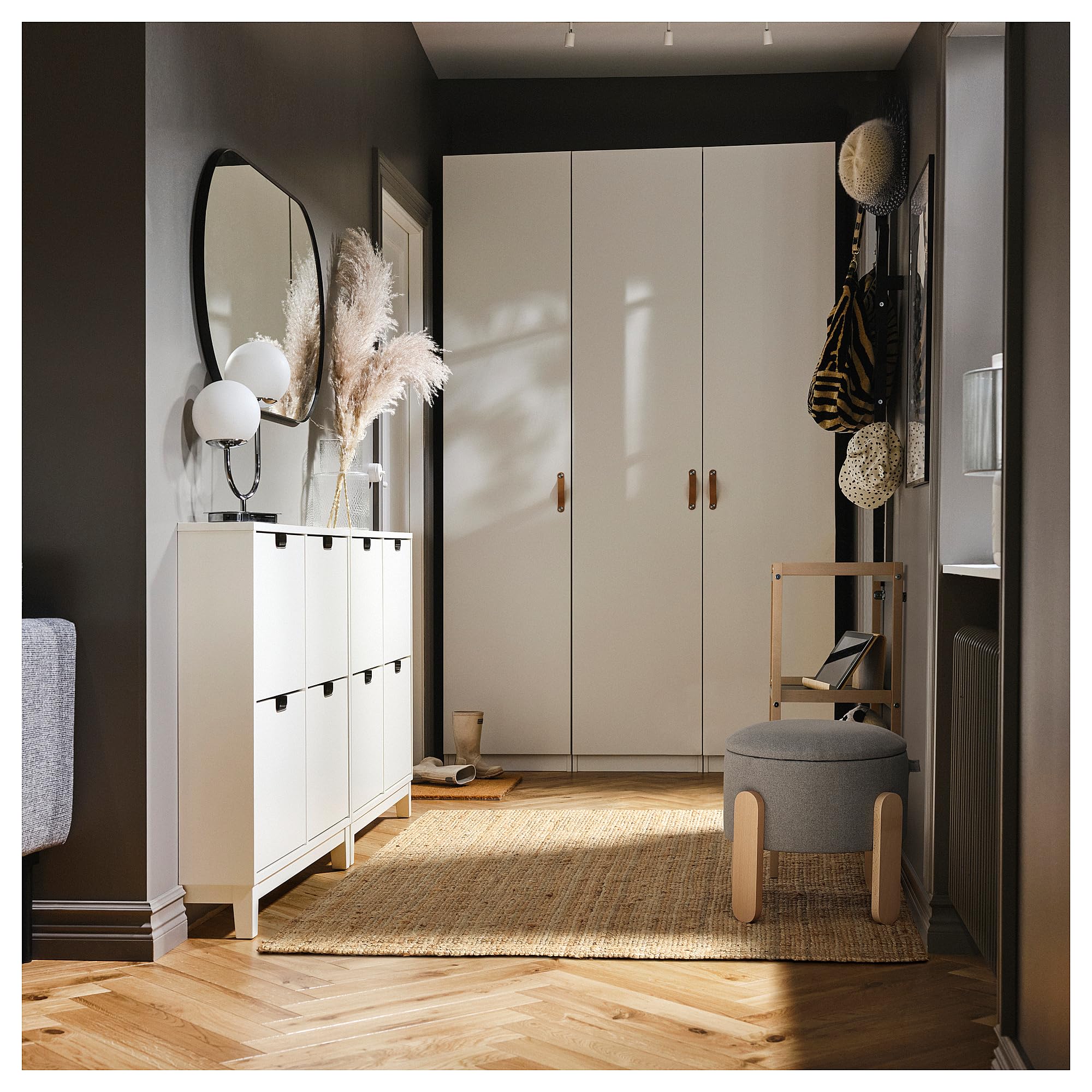 ProTuning FÖRLUNDA Pouf, con contenitore/Tonerud grigio
