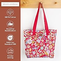 Vista 48 de Maison d' Hermine Bolsa de lona para mujer, bolsa de lona de algodón reutilizable para el hombro, bolsas de comestibles a granel con asa para 01