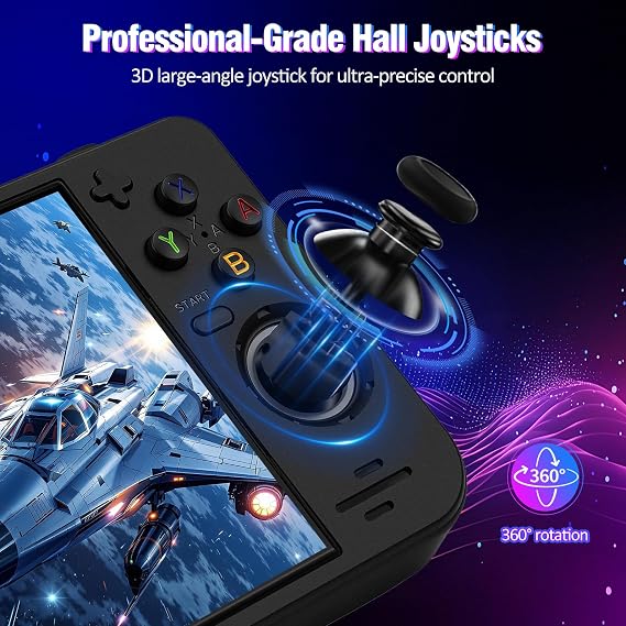 RF40H Handheld Game Console, 4.0 Retro Gaming Console Preloaded 20,000+ Classic Games, Open Source Linux System, Support WiFi Online Play, Portable Pocket Hand Held Video Game (Black)