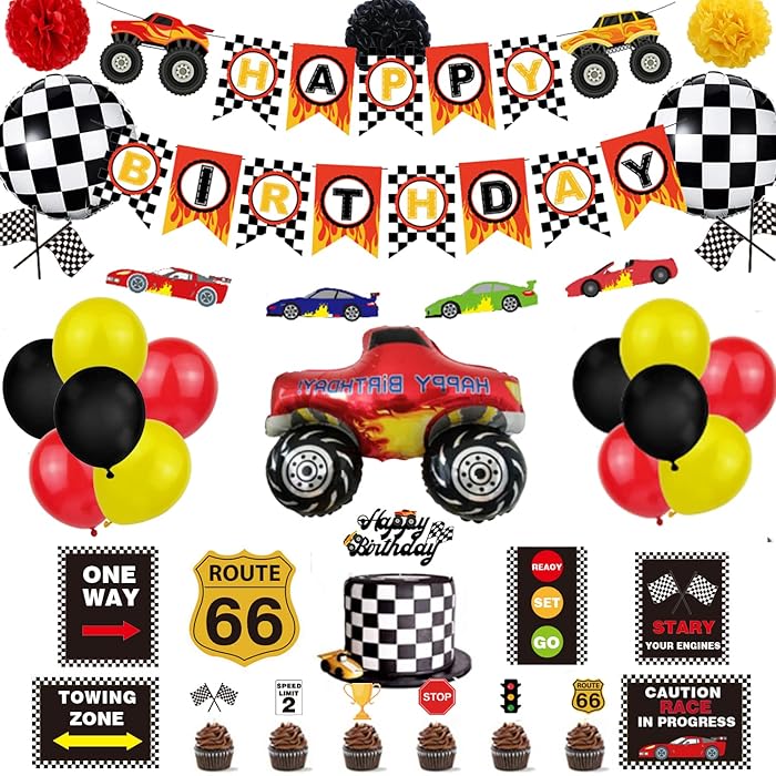 Buy Race Car Birthday Party Decoration Set Race Car Party Signs Racing