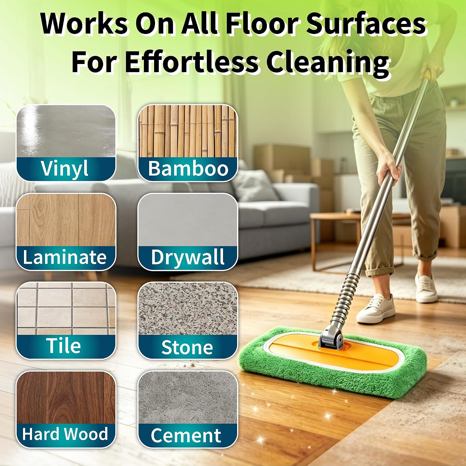 12 Pack Reusable Microfiber Mop Pads Compatible with Swiffer Sweeper thumbnail