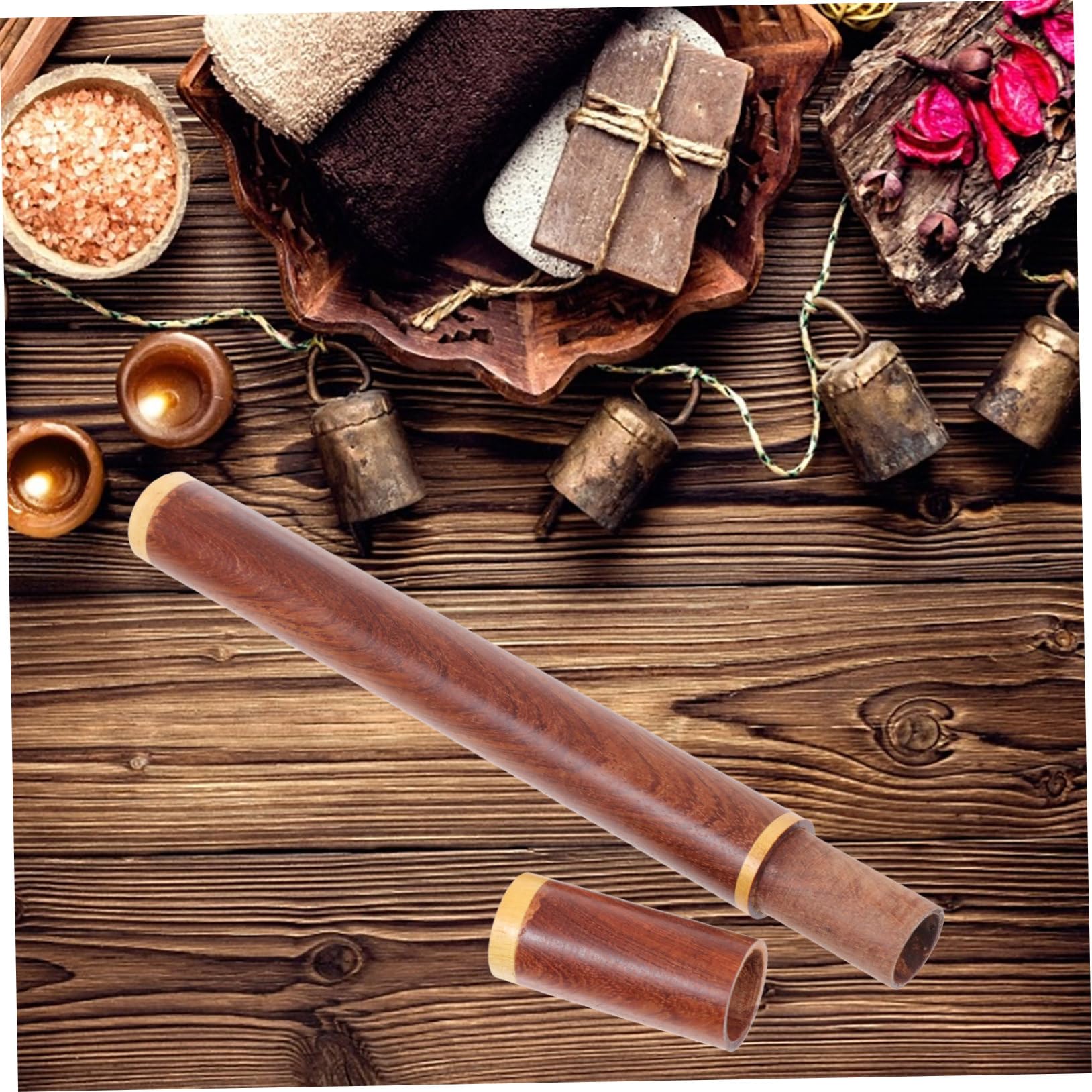 TOPBATHY 8 Stck Räucherstäbchen Halter aus Holz mit Verschlussdeckel Kompakte Aufbewahrung für Duftstäbchen Langlebige Holzröhre mit Feiner Maserung Sicherer Incense Stick Storage