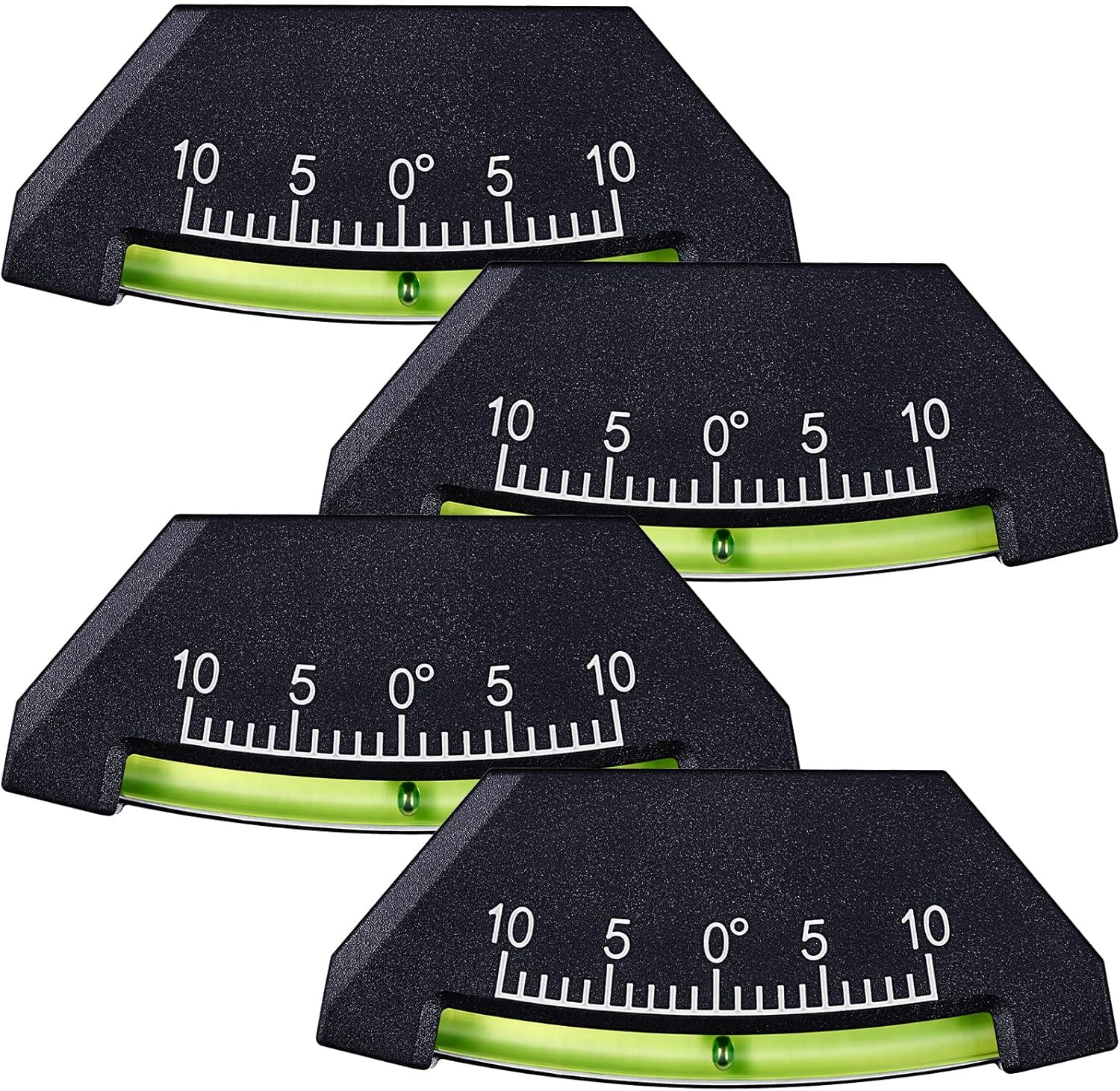 4 Pcs Level Gauge for RV Inclinometer with High Definition RV Level Bubble Camper Clinometer Gauge for Car Brass Inclinometer, Trailer or Boat Leveling System, 3.54 x 1.38 x 0.39 Inches