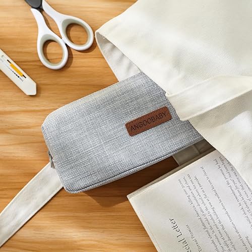 Miniatura 6 de ANGOOBABY - Estuche pequeño para lápices para estudiante, bolsa de monedas, bolsa de cosméticos, oficina, papelería, organizador para la escuela