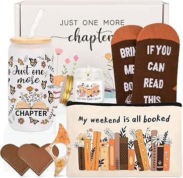 Bayelove Book Lovers Gifts for Women, Bookish Gift for Readers, Bookworms, Librarians, Mothers Day, Birthday Christmas Gift for Book Lovers Women Girl Friend Orange