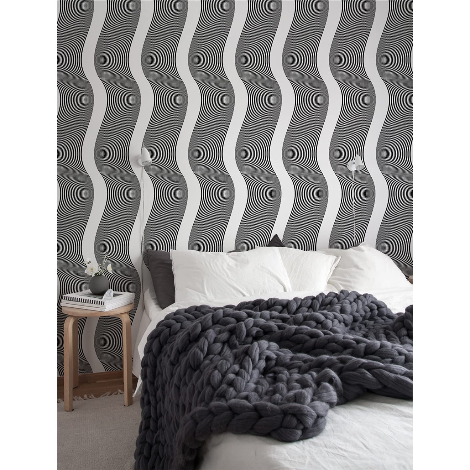 Papier peint illusion optique 416x254cm pour salon et mur de chambre