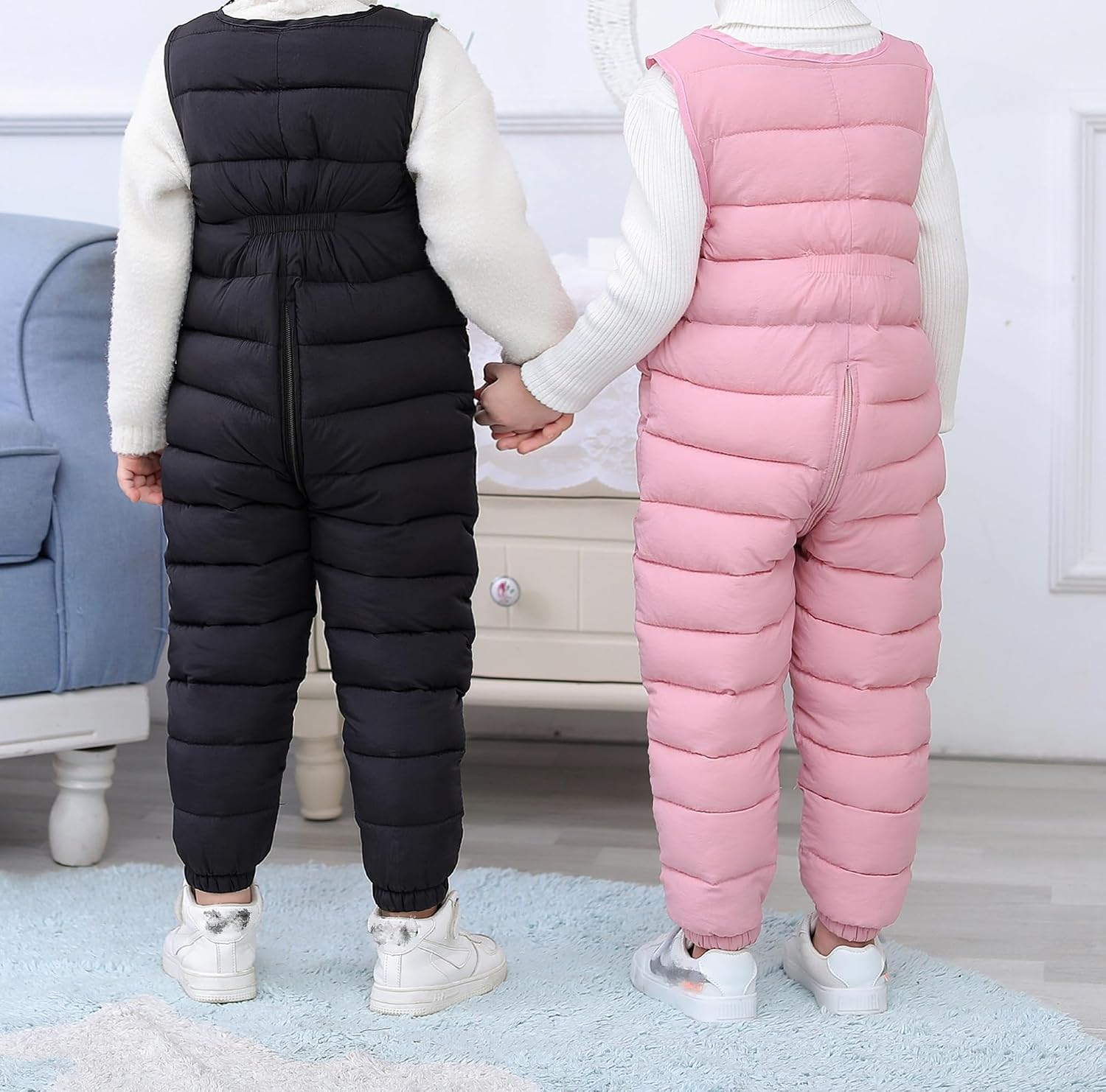 Toddler Fleece Lined Snow Bib Pants for Boys Girls