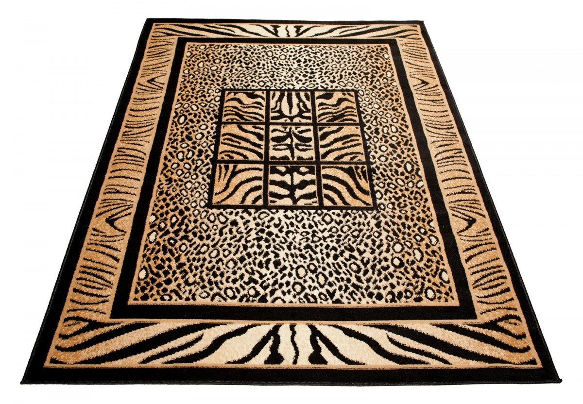 Carpeto Rugs Tappeto Zebrato Salotto a Pelo Corto - Africa Animali - Tappeti Camera da Letto - Tappeti Salotto Grandi Dimensioni - Tappeti Moderni Soggiorno - Beige - 220 x 300 cm