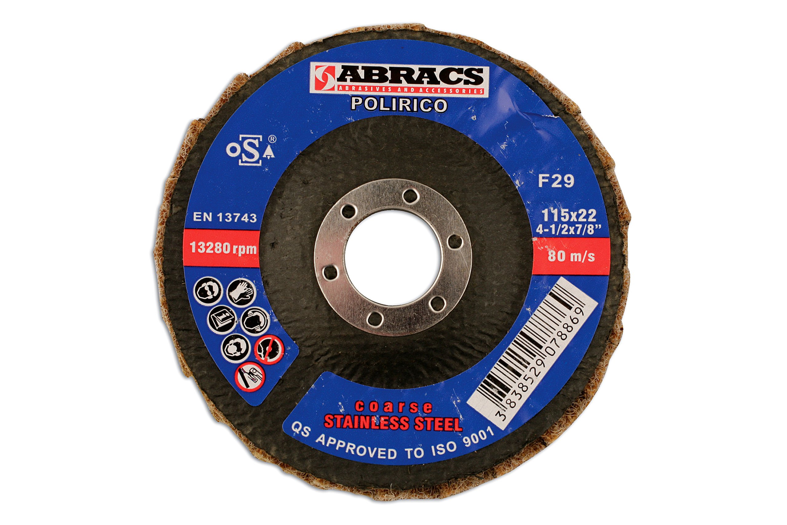 Connect 32075 Abracs Polirico Schleifscheiben grob, 115 mm, 5 Stück