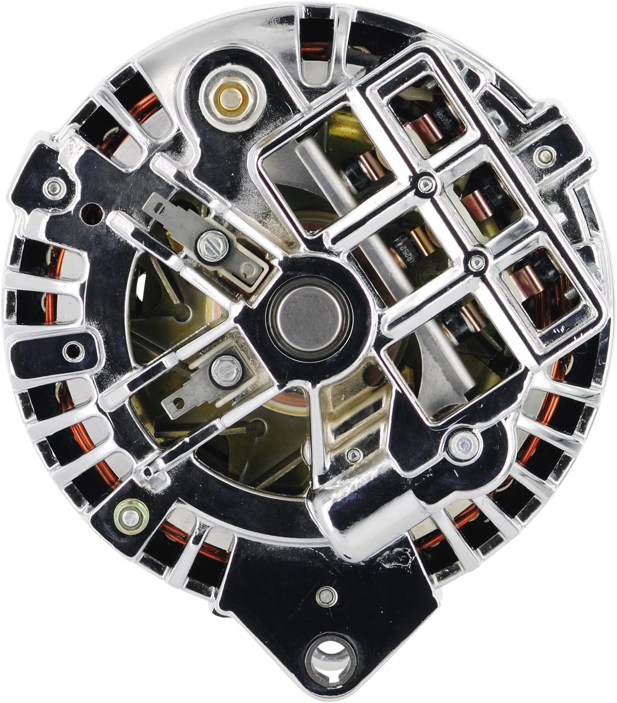 Powermaster - Alt Chrysler Chrome 100A 2V Pulley Squareback Double Field Ext Regulated