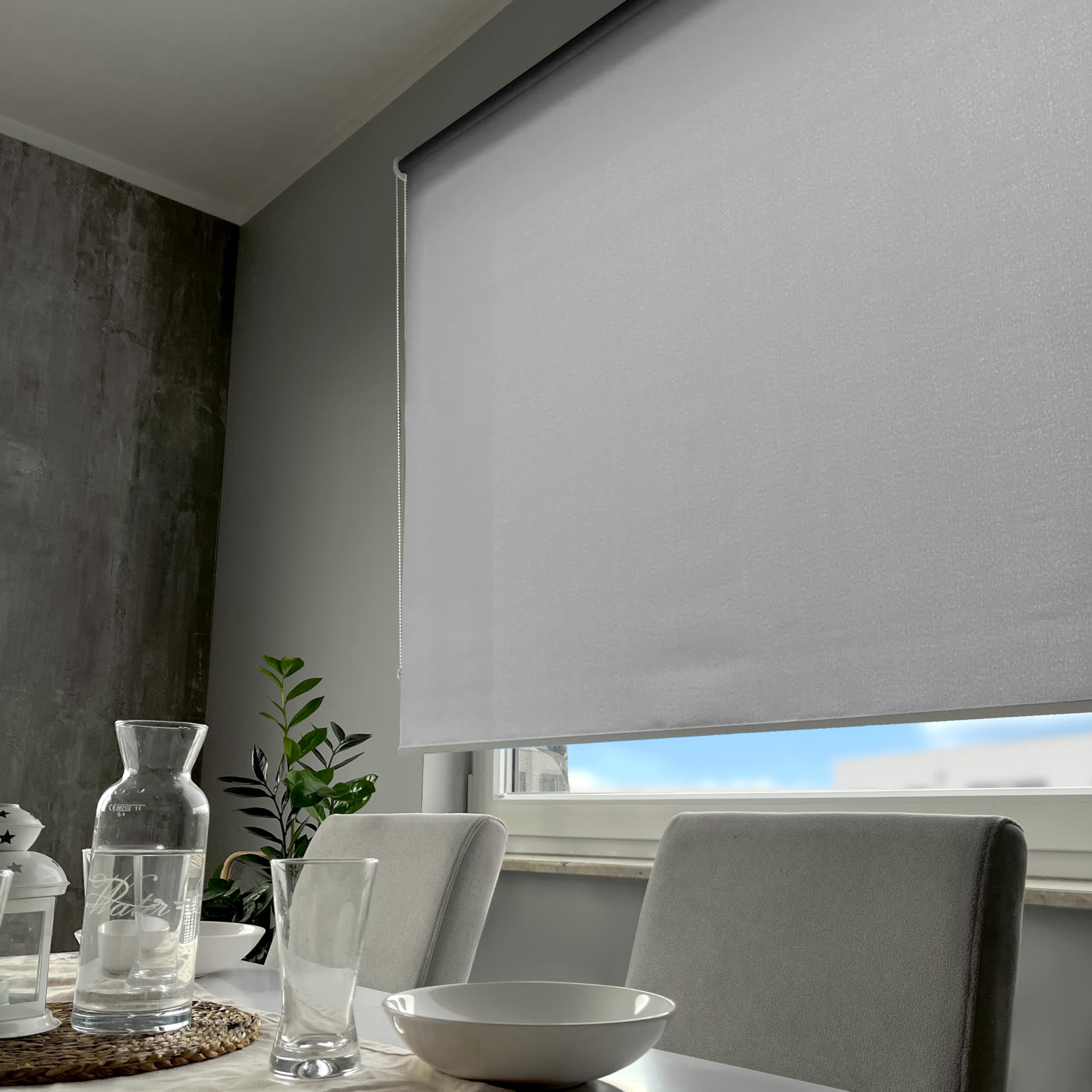 Rollmayer mit Bohren Schraubmontage Classic Grau B155cm x H150cm