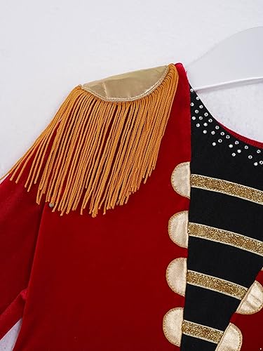 Miniatura 3 de CHICTRY Disfraz de maestra de circo para niñas, disfraz de maestra de ceremonia, traje de tambor de mayoreta, maestra de león, leotardo