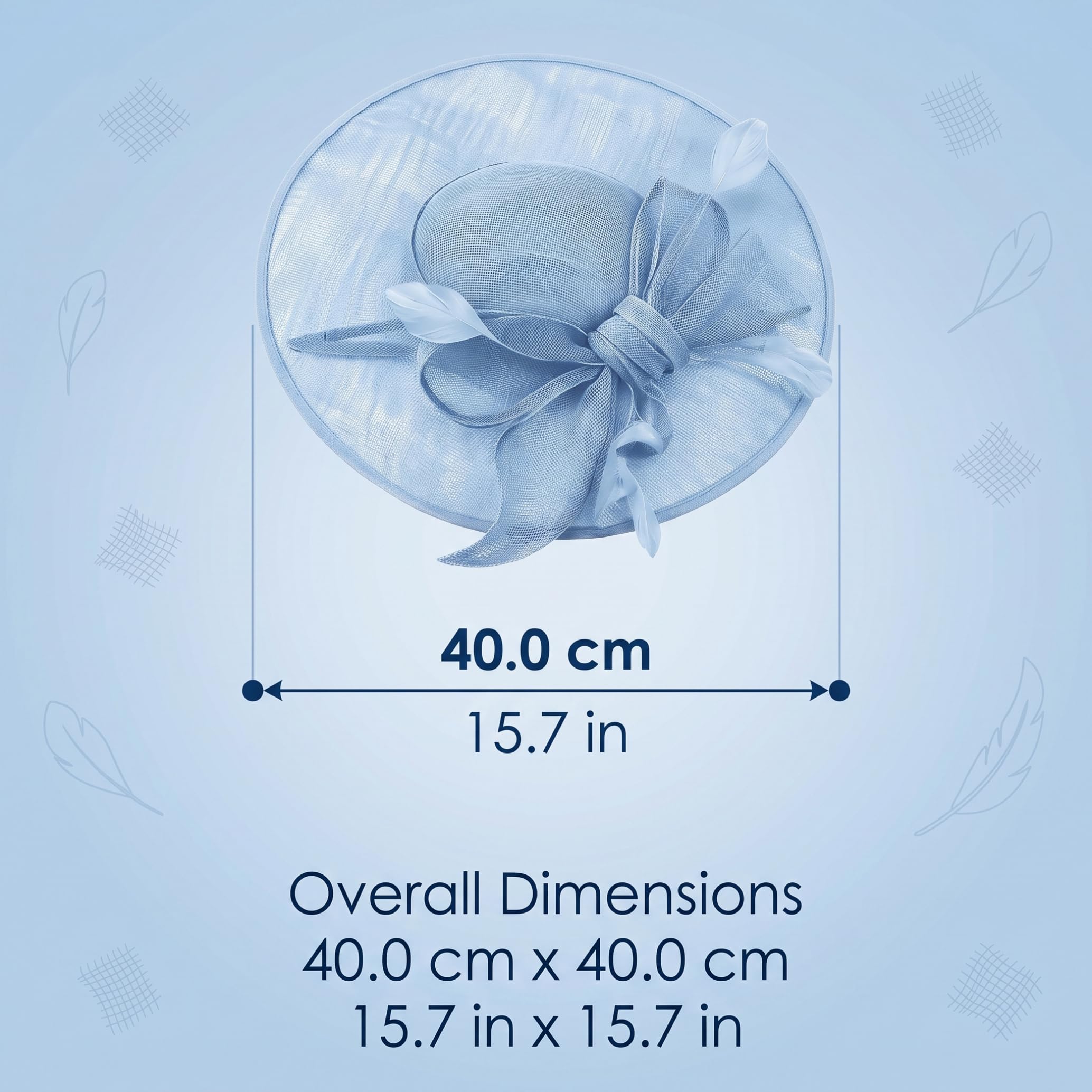 Fascinator da donna, cappelli fascinators con fiocco per donna Tea Party Sky Blue