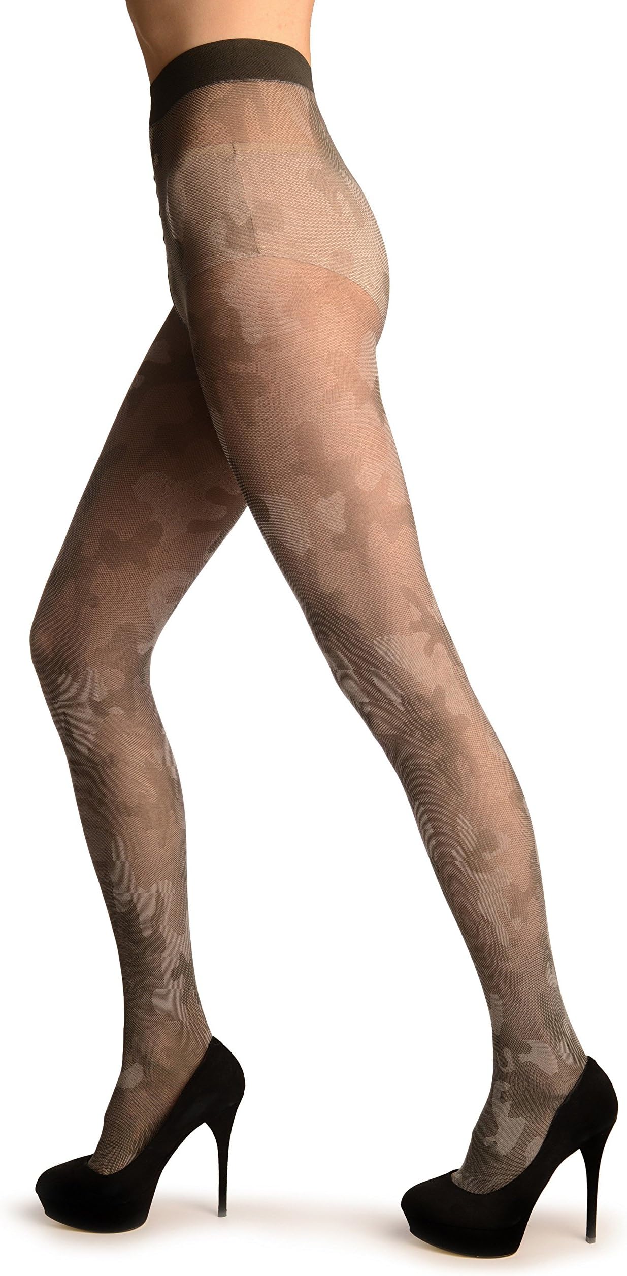 LissKiss Grey Camouflage Pantyhose (Tights) - Pantyhose (Tights)