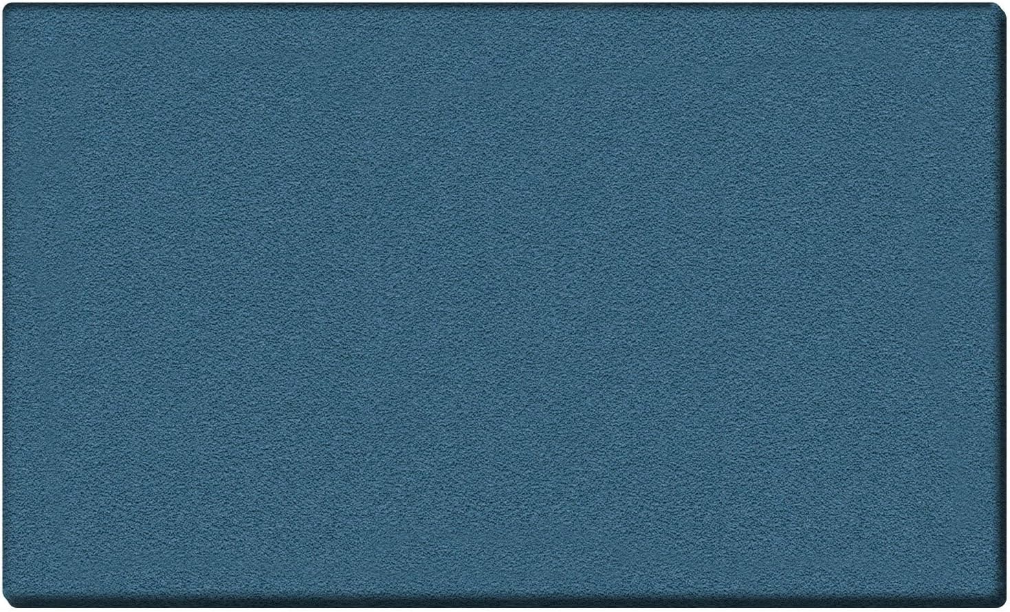 Pemberly Row Vinyl 4' x 6' Wrapped Edge Bulletin Board, Ocean Blue Finish, Textured Washable Surface, Durable Decorative Edge, Ideal for Offices, Classrooms, High-Use Areas