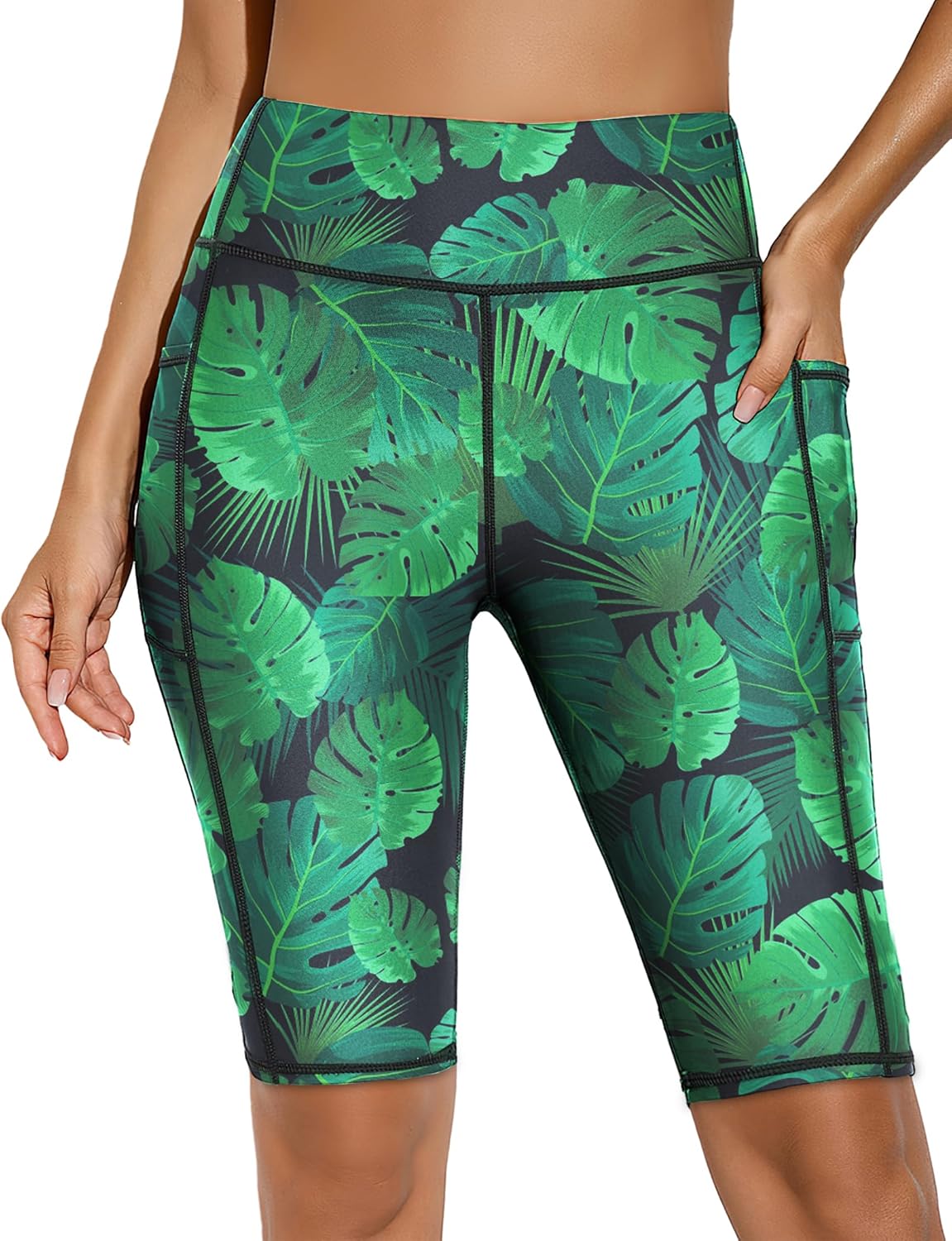 Buauty Women's 3''/7''/9''12 Swim Shorts High-Waisted Board Shorts with Pockets UPF50+ Quick Dry Beach Swimsuit Shorts