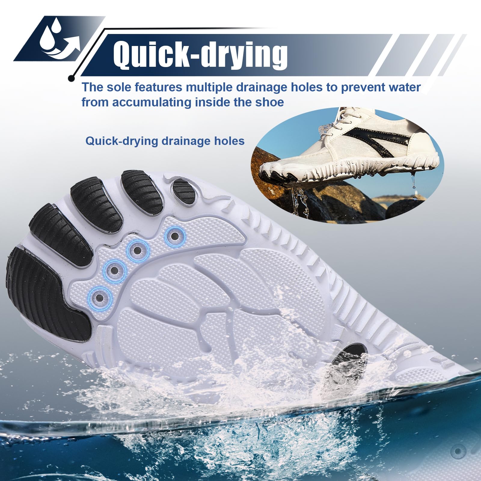 Scarpe da Scoglio Uomo Donna Scarpette da Scoglio Asciugatura Rapida Scarpe da Sport Acquatici Scarpe da Spiaggia Antiscivolo Scarpe estive Scarpe da Palestra