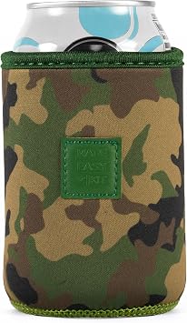 Made Easy Kit Neoprene Can Cooler Cover & Holder Extra Thick 5mm Insulated for 12oz Cans | No Sweat, No Mess, Maximum Chill Camo, 12 Ounces