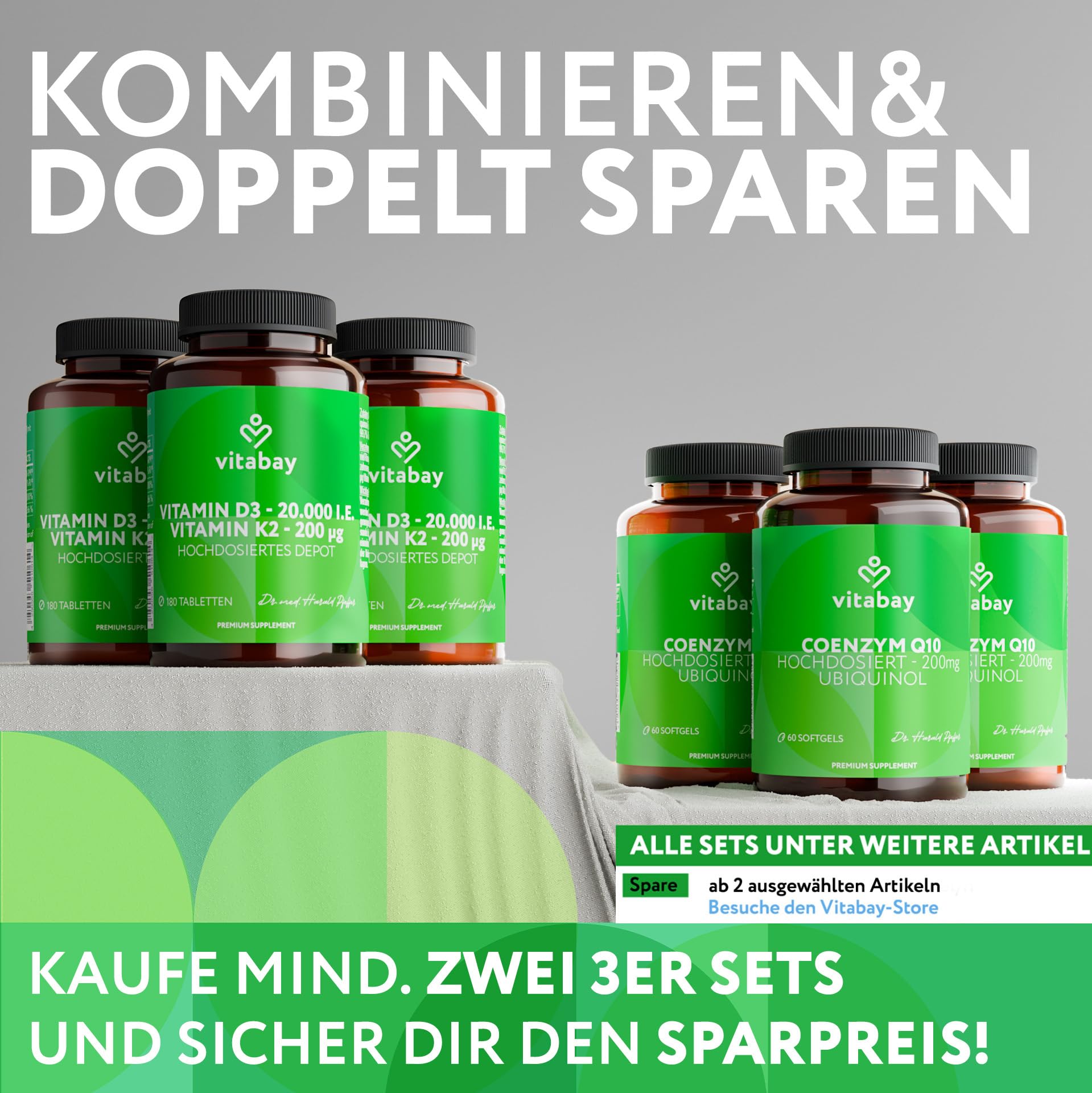 Vitabay Vitamin E 600 I.E. Depot – 200 vegane Softgel Kapseln – natürliches D-Alpha-Tocopherol – hochdosiert – schützt die Zellen vor oxidativem Stress – laborgeprüft – 12 Monate Vorrat