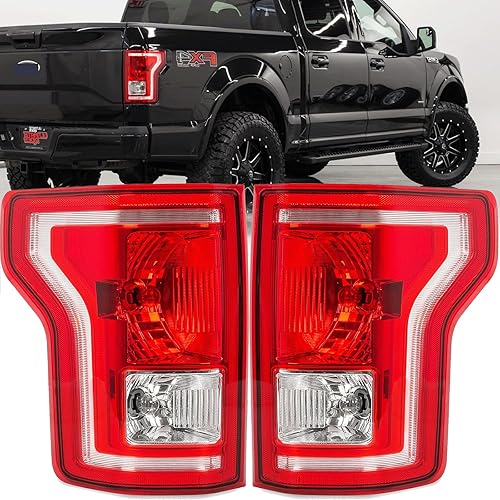 Miniatura 11 de Carcasa de luz trasera compatible con lámparas de freno traseras del lado del conductor y del pasajero de Ford F150 F-150 2004-2008